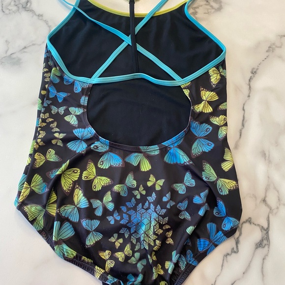 Nike girls butterfly swimsuit size large. - Picture 5 of 12